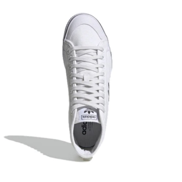 Adidas high tops white sneakers  classic Adidas originals shoes all white upper - Picture 4 of 6